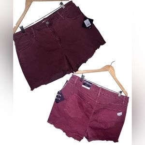 NEW Ava & Viv Women's Plus Size High Rise Midi Shorts